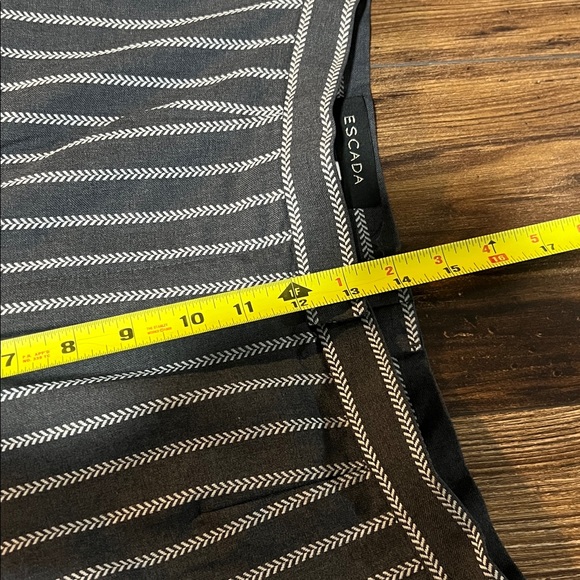 Escada gray and White Pinstripe Two-Piece Pantsuit - Picture 9 of 12